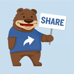 Share Online Animated Bear GIF