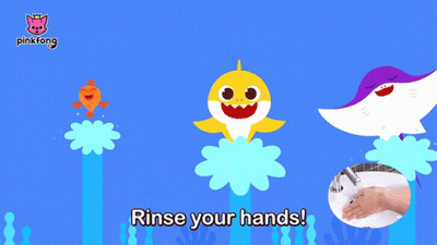 Shark And Stingray Rinse Your Hands GIF