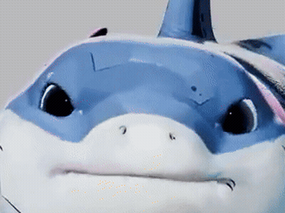Shark Face Close Up With Letter L GIF