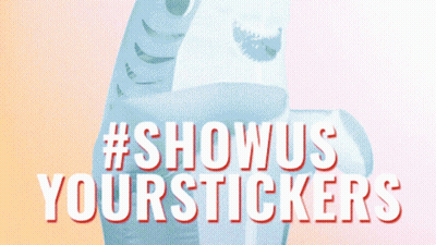 Shark Float With #Showus Yourstickers GIF