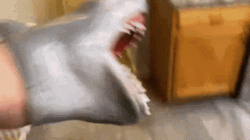 Shark Hand Gotta Poop Faster GIF
