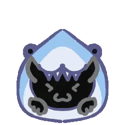 Shark Logo With Black Cat Sticker