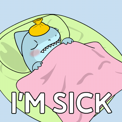 Shark Lying In Bed I M Sick GIF