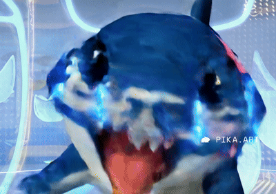 Shark Painting With Pika Art GIF