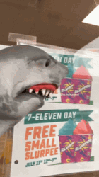 Shark Puppet Free Small Slurpee GIF