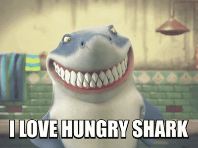 Shark Saying I Love Hungry Shark GIF