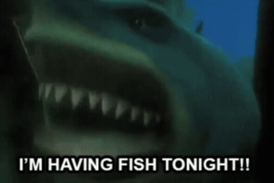 Shark Saying I'm Having Fish Tonight GIF
