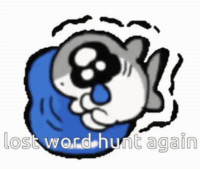 Shark Saying Lost Word Hunt Again GIF