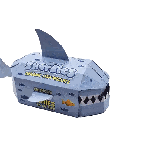 Shark Shaped Organic Fish Biscuits Sticker