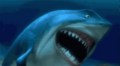 Shark Swimming With Open Mouth GIF