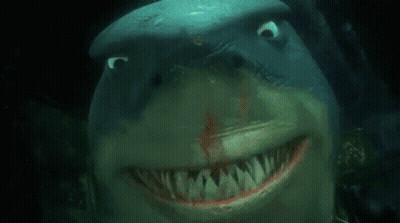 Shark With Blood On Face Swimming GIF