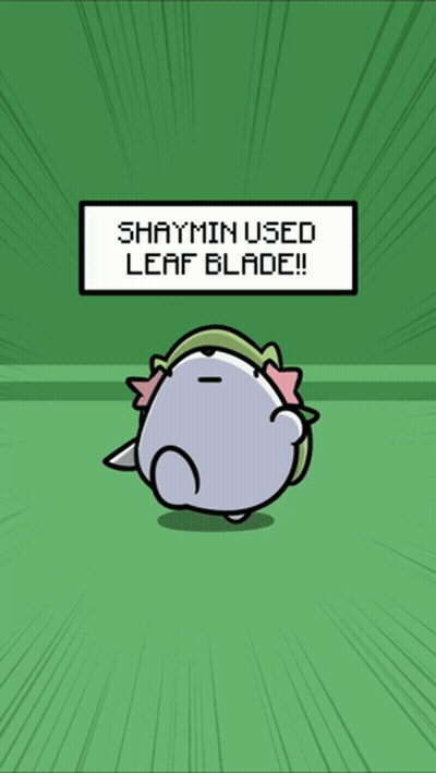 Shark With Knife And Shaymin Leaf Blade Sign GIF