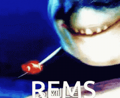 Shark With Lollipop Saying Rems GIF