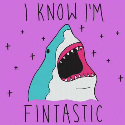 Shark With Mouth Open Saying I Know I'm Fantastic GIF