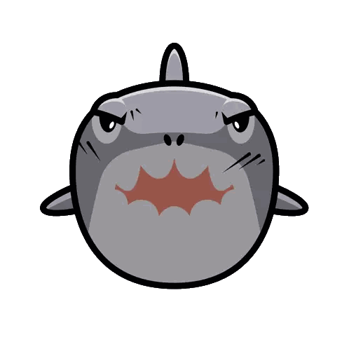 Shark With Red Mouth Wen Sticker