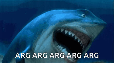 Shark With Wide Open Mouth Arg Arg Arg GIF