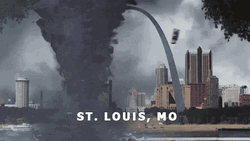 Sharknado Destroying The Gateway Arch GIF