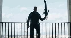 Sharknado Fin Shepard With Chainsaw GIF