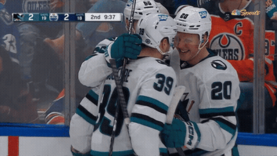 Sharks Vs Oilers Hockey Game GIF