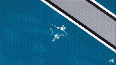 Sharks Win On Blue And White Background GIF