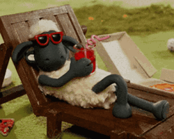 Shaun The Sheep Sun Bathing GIF | GIFDB.com