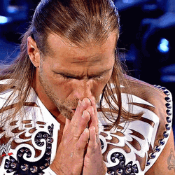 Shawn Michaels Kneeling Down Praying  GIF