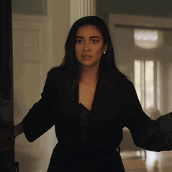 Shay Mitchell Slamming Door GIF