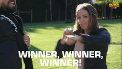 She Celebrating Winner Winner Chicken Dinner GIF
