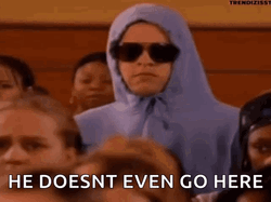 She Doesn't Even Go Here Hiding Damian GIF