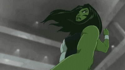 She-Hulk Is A Female Superhero From The Marvel Comics And Is Flying Through The Air . GIF