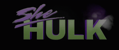 She-Hulk Logo Purple Green Letters GIF