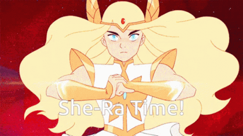 She Ra From She Ra And The Princesses Of Power Shows Off Her Muscles GIF