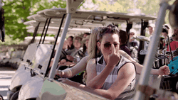 She Want Some Race Using Golf Cart GIF