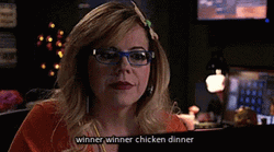 She Win The Game Winner Winner Chicken Dinner GIF