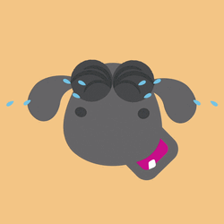 Sheep Crying Emoji GIF