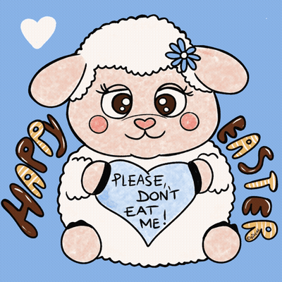 Sheep Holding Heart Saying Please Don't Eat Me GIF