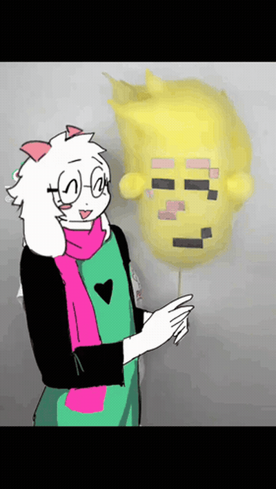 Sheep Holding Yellow Cotton Candy GIF