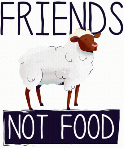 Sheep Saying Friends Not Food GIF
