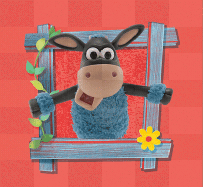 Sheep With Meep Speech Bubble GIF