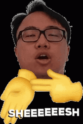 Sheesh Emoji Hands GIF | GIFDB.com