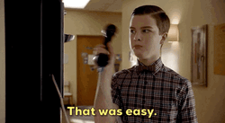 Sheldon Cooper That Was Easy GIF