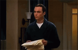 Sheldon Cooper Throwing Paper In The Air GIF