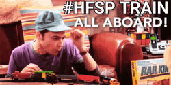 Sheldon Cooper Train Aboard GIF