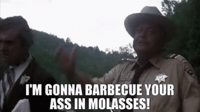 Sheriff Saying I'm Gonna Barbecue Your Ass In Molasses GIF