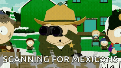 Sheriff With Binoculars Scanning GIF