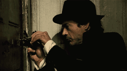 Sherlock Holmes Robert Downey Jr. Breaking Lock GIF