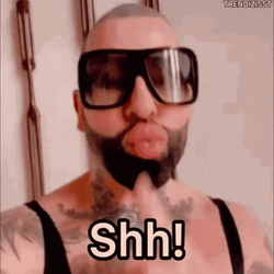 Shh Man Wearing Sunglasses GIF
