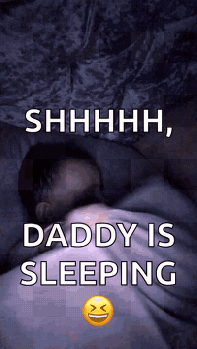 Shhh Daddy Sleeping Baby GIF