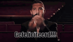 Shia Labeouf Clapping Saying Gefeliviteerd GIF