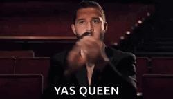 Shia Labeouf Clapping Saying Yas Queen GIF